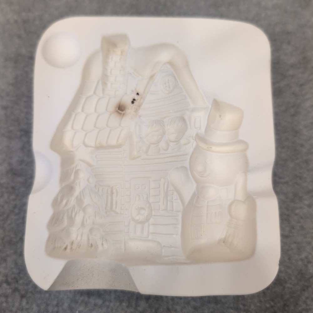 Air Capitol Molds Inc Snowman and Kids Ceramic Mold A358 Christmas Holiday Decor